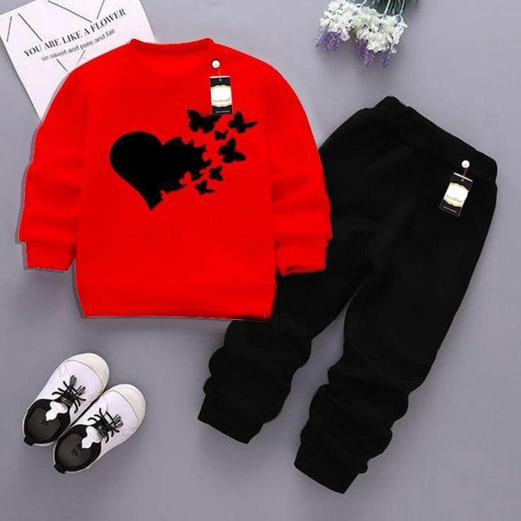 2 Pcs Boy's Fleece Printed sweatshirt For Kids