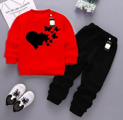 2 Pcs Boy's Fleece Printed sweatshirt For Kids