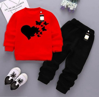 2 Pcs Boy's Fleece Printed sweatshirt For Kids