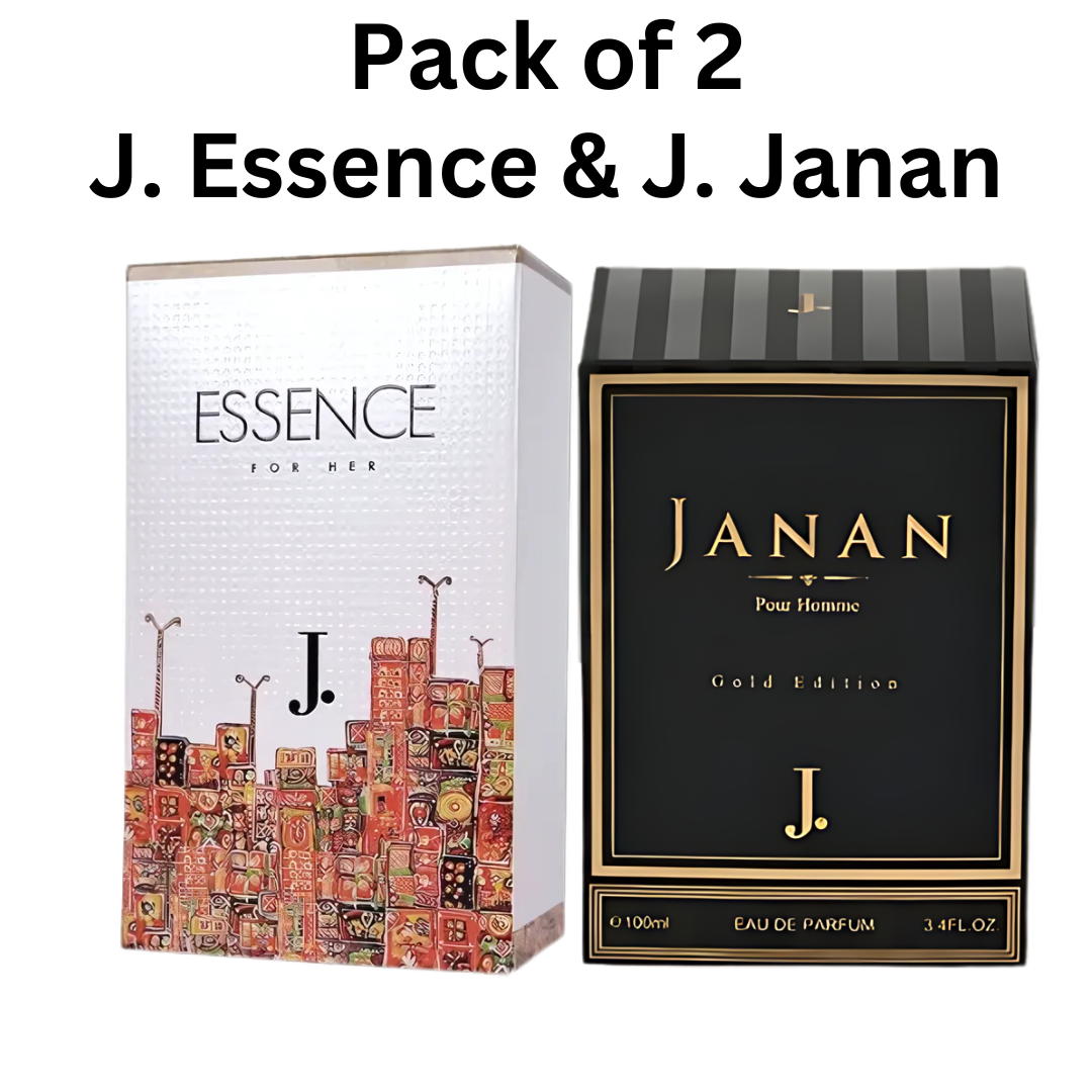 Pack of 2 - J. Essence &amp; J. Janan | Perfume For Men and Women - 100ml (High Quality)