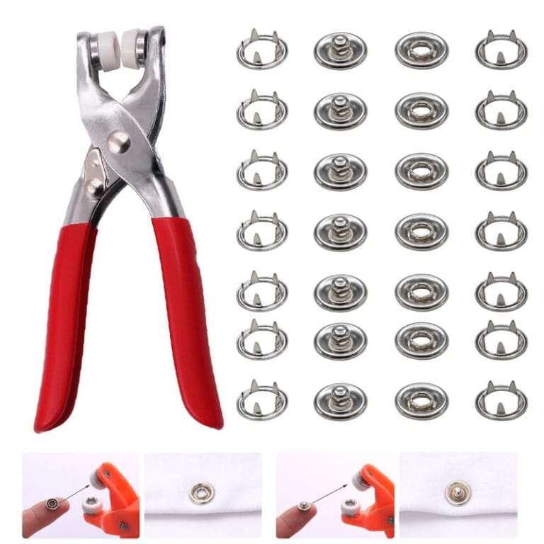 Metal Hand Press Tich Button fixer Machine metal good quality - 25 PCs button