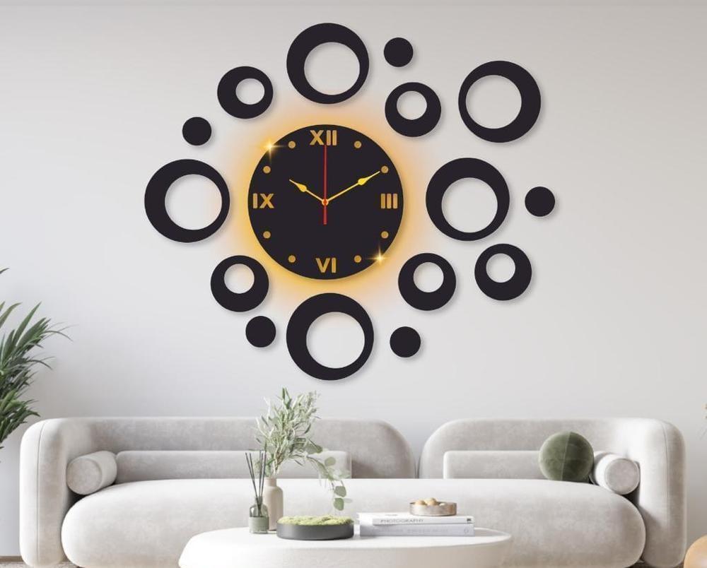 Elegant 24x24 Wooden Wall Clock